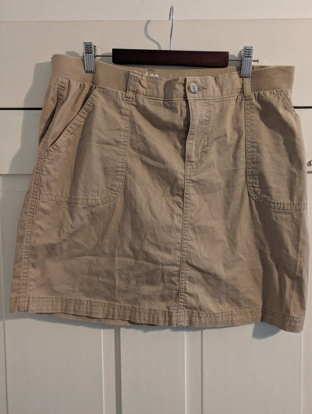 Lee Riders Tan Stretchy Skirt M